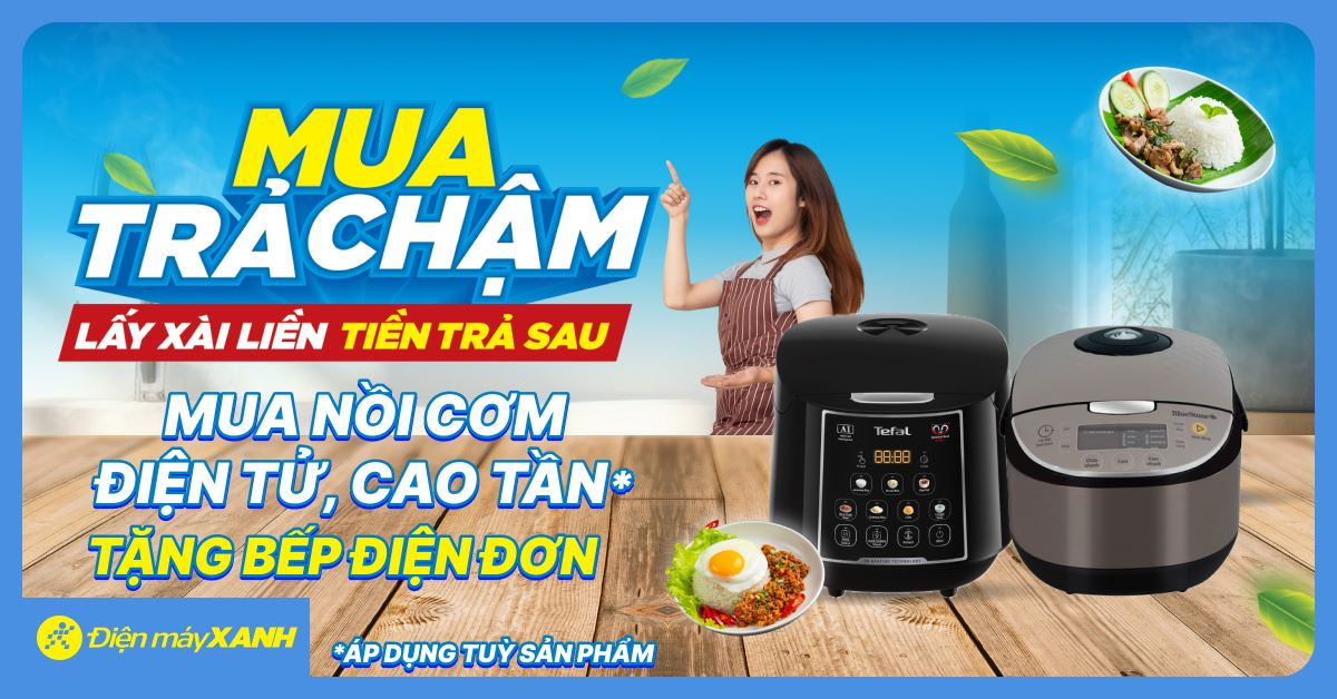 Cơ hội có 1-0-2: Tặng bếp điện đơn cho 100% khách hàng mua nồi cơm điện tử, cao tần
