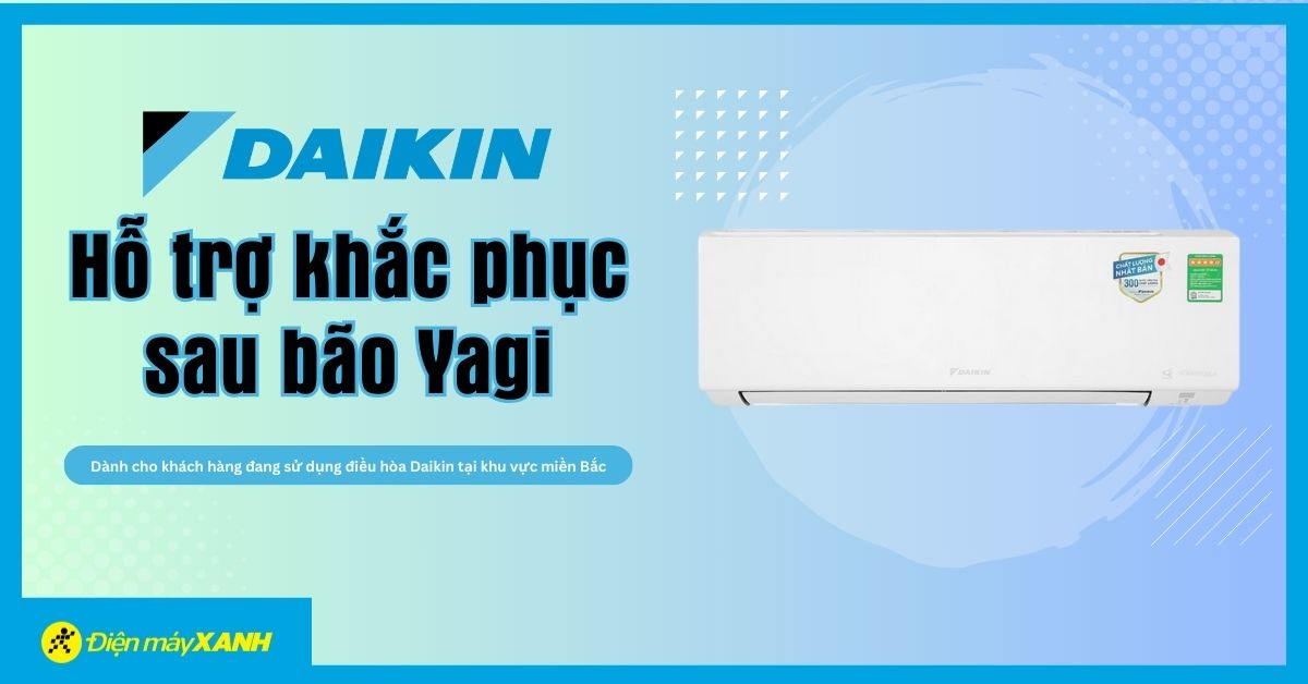 Daikin đồng hành cùng khách hàng miền Bắc khắc phục hậu quả bão Yagi