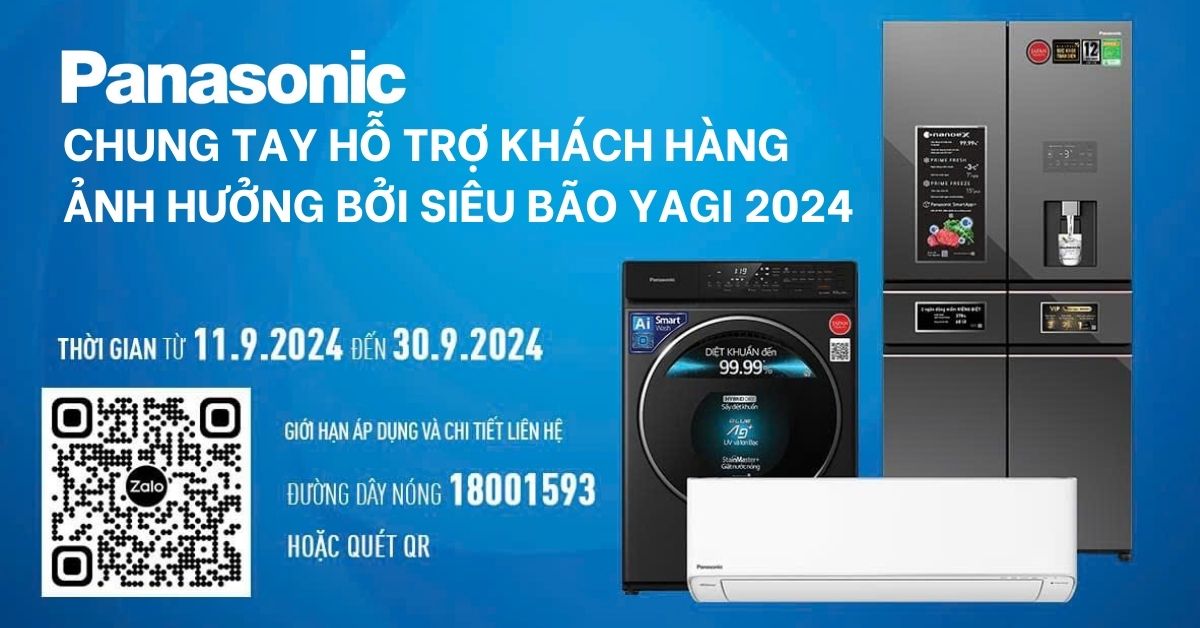Panasonic chung tay hỗ trợ khách hàng miền Bắc do ảnh hưởng bão Yagi