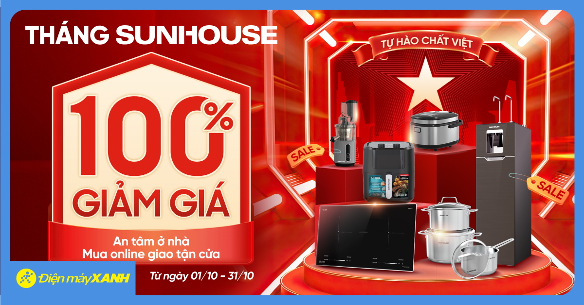 Tháng Sunhouse: Săn sale cực đã - Giảm giá 100%
