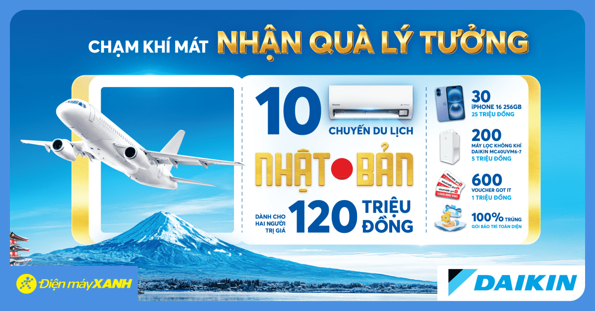 Chạm khí mát - Nhận quà lý tưởng cùng Máy Lạnh Daikin