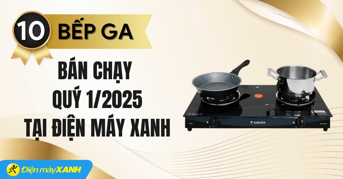 Top 10 bếp ga bán chạy quý 1/2025 tại Điện máy XANH