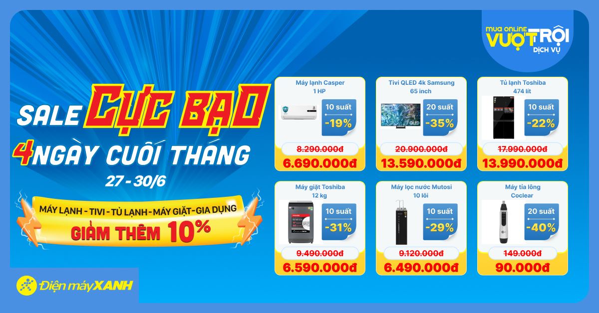 SALE CỰC BẠO - 4 NGÀY CUỐI THÁNG