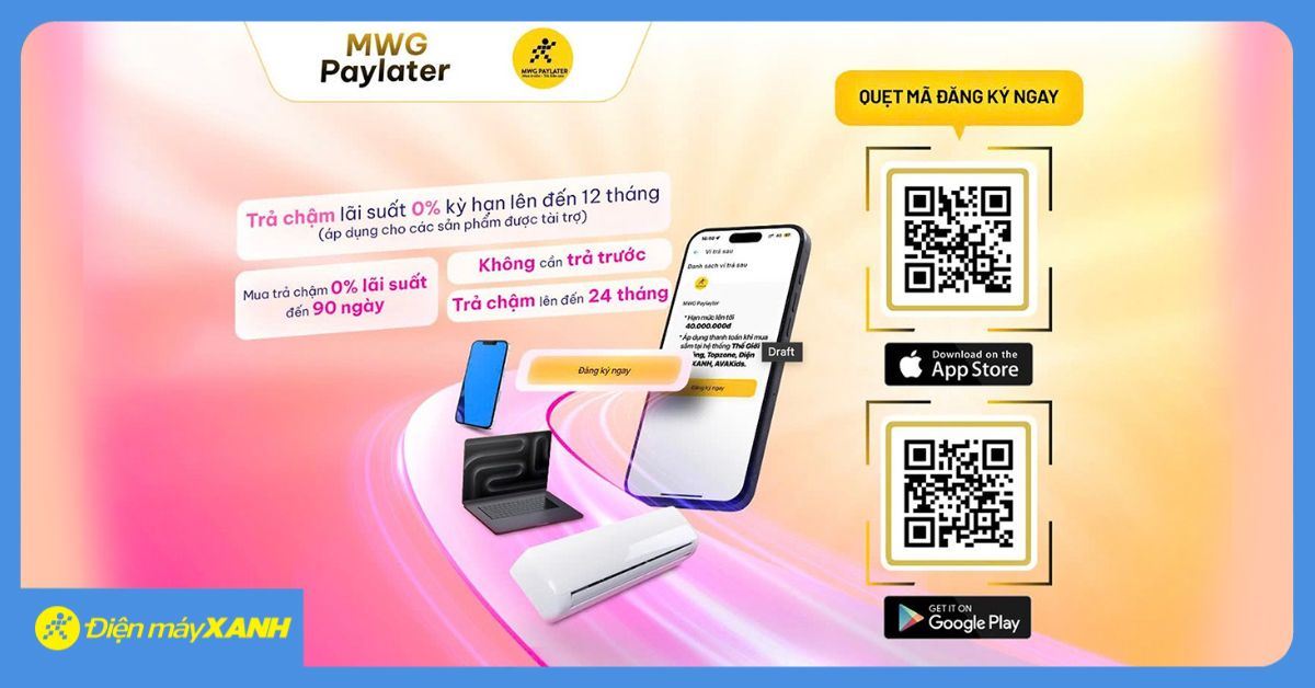 Mua sắm thoải mái, không lo tài chính với dịch vụ trả sau MWG Paylater hợp tác cùng Cake by VPBank