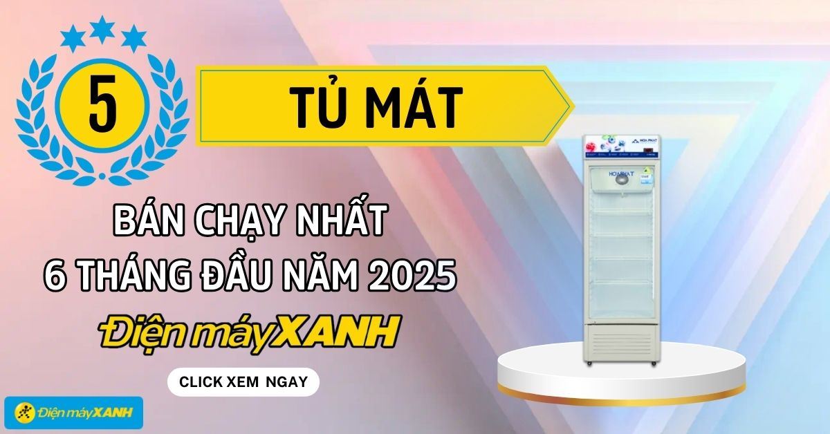 Top 5 tủ mát bán chạy 6 tháng đầu năm 2025 tại Điện máy XANH