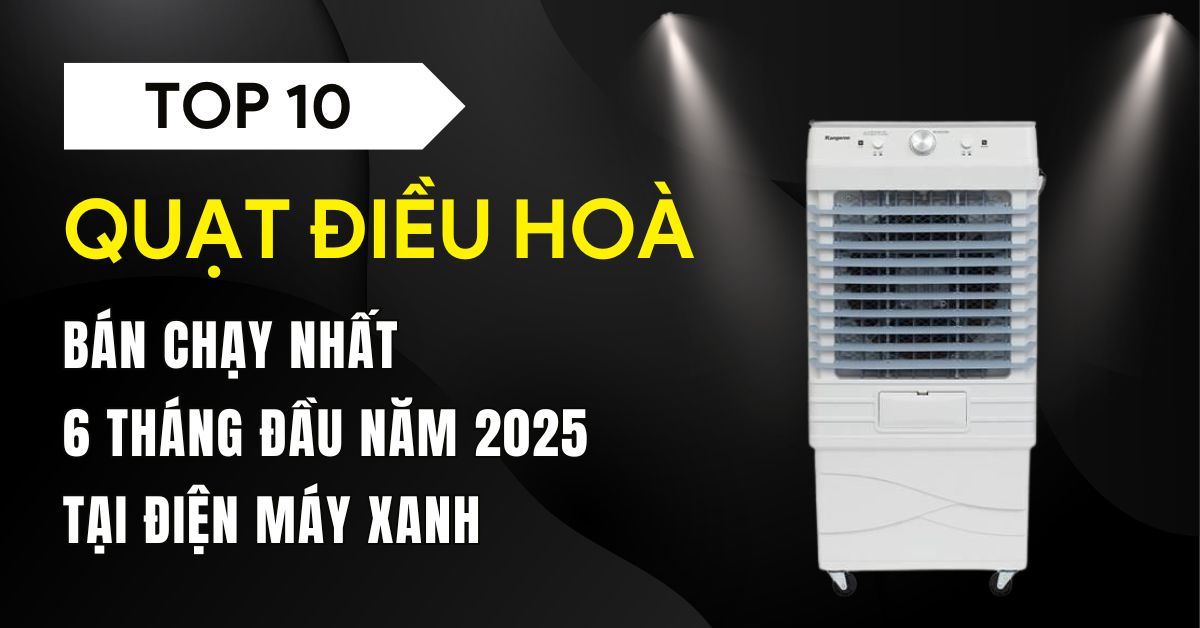 Top 10 Quạt điều hoà bán chạy nhất 6 tháng đầu năm 2025 tại Điện máy XANH