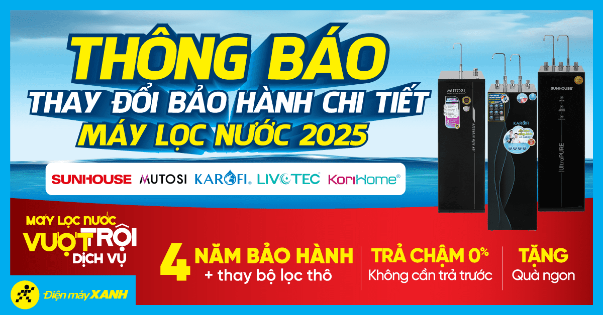 Cập nhật chính sách bảo hành chi tiết máy lọc nước từ các hãng Karofi, Mutosi và Sunhouse mới nhất