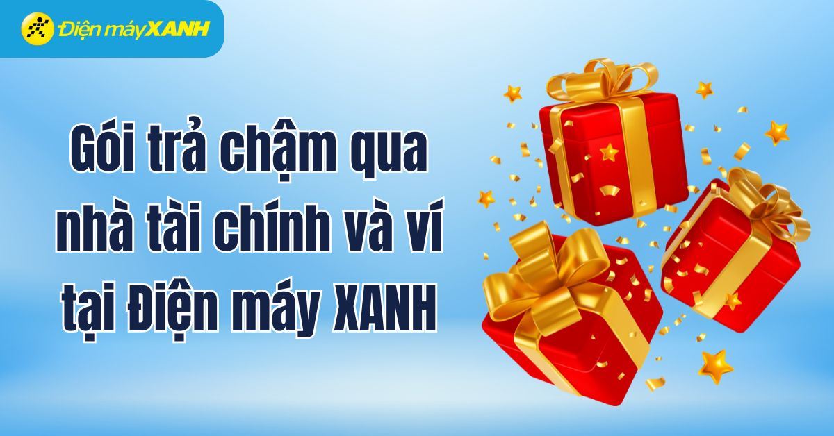 Gói trả chậm qua nhà tài chính và ví tại Điện máy XANH