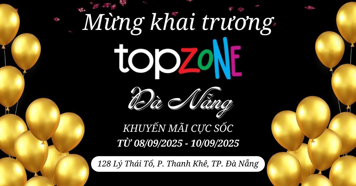 TopCare sắp khai trương chi nhánh Đà Nẵng ngày 08/09: Miễn phí vệ sinh máy, tặng cáp sạc USB-C - Lightning 1m