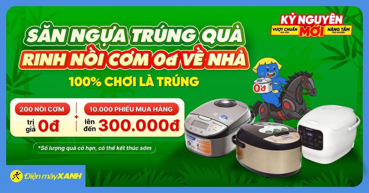 Game Săn ngựa rinh ngay nồi cơm 0đ cực hot đã đổ bộ Điện máy XANH rồi đây!!