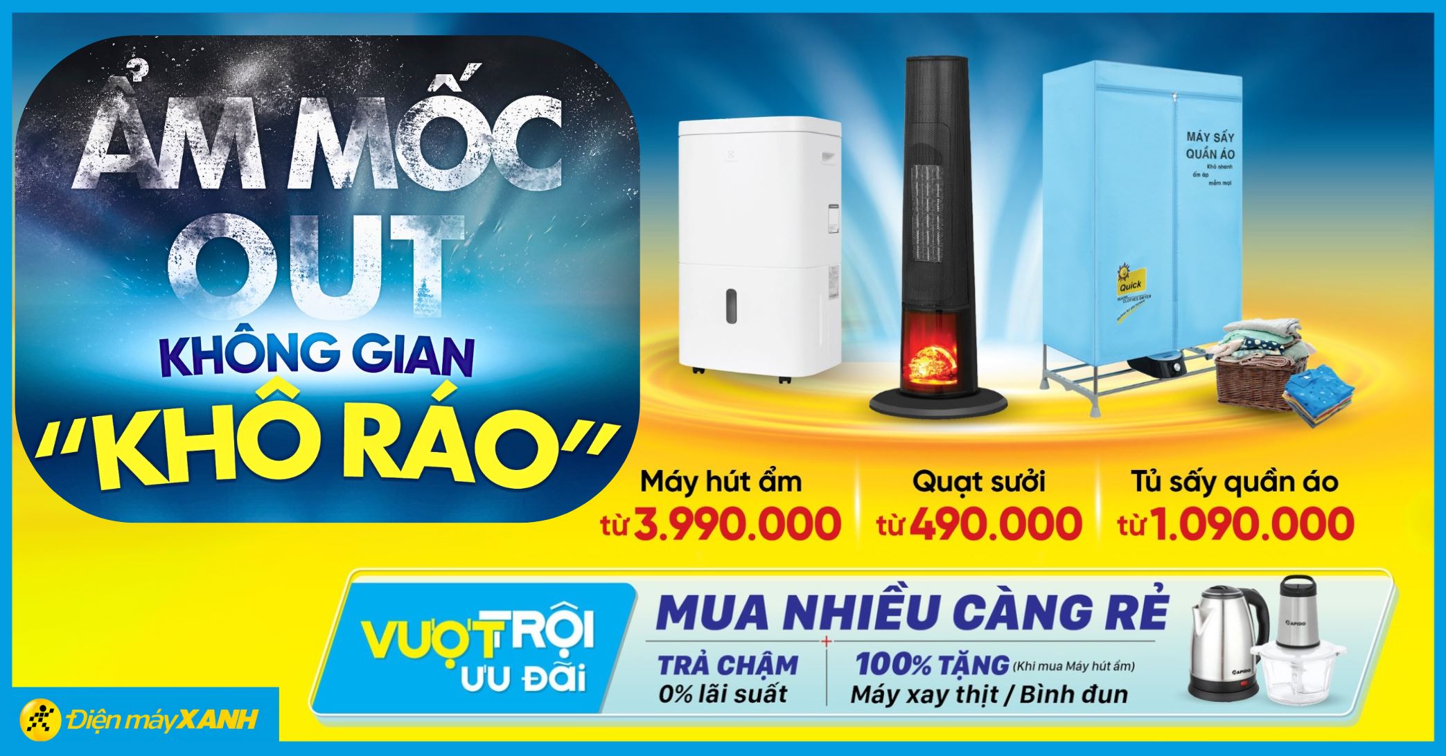 Ấm áp đón đông sang - Sắm ngay thiết bị sưởi ấm giá chỉ từ 490k, mua nhiều giảm sâu đến 10%