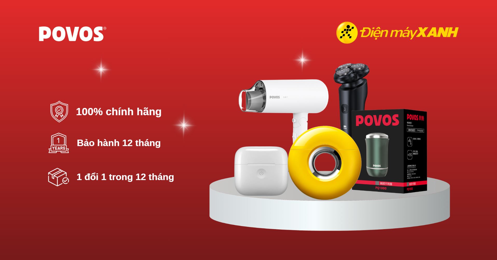 POVOS ra mắt tại Điện Máy Xanh: Giảm giá hấp dẫn - Sắm ngay máy cạo râu xịn, giá cực mềm!