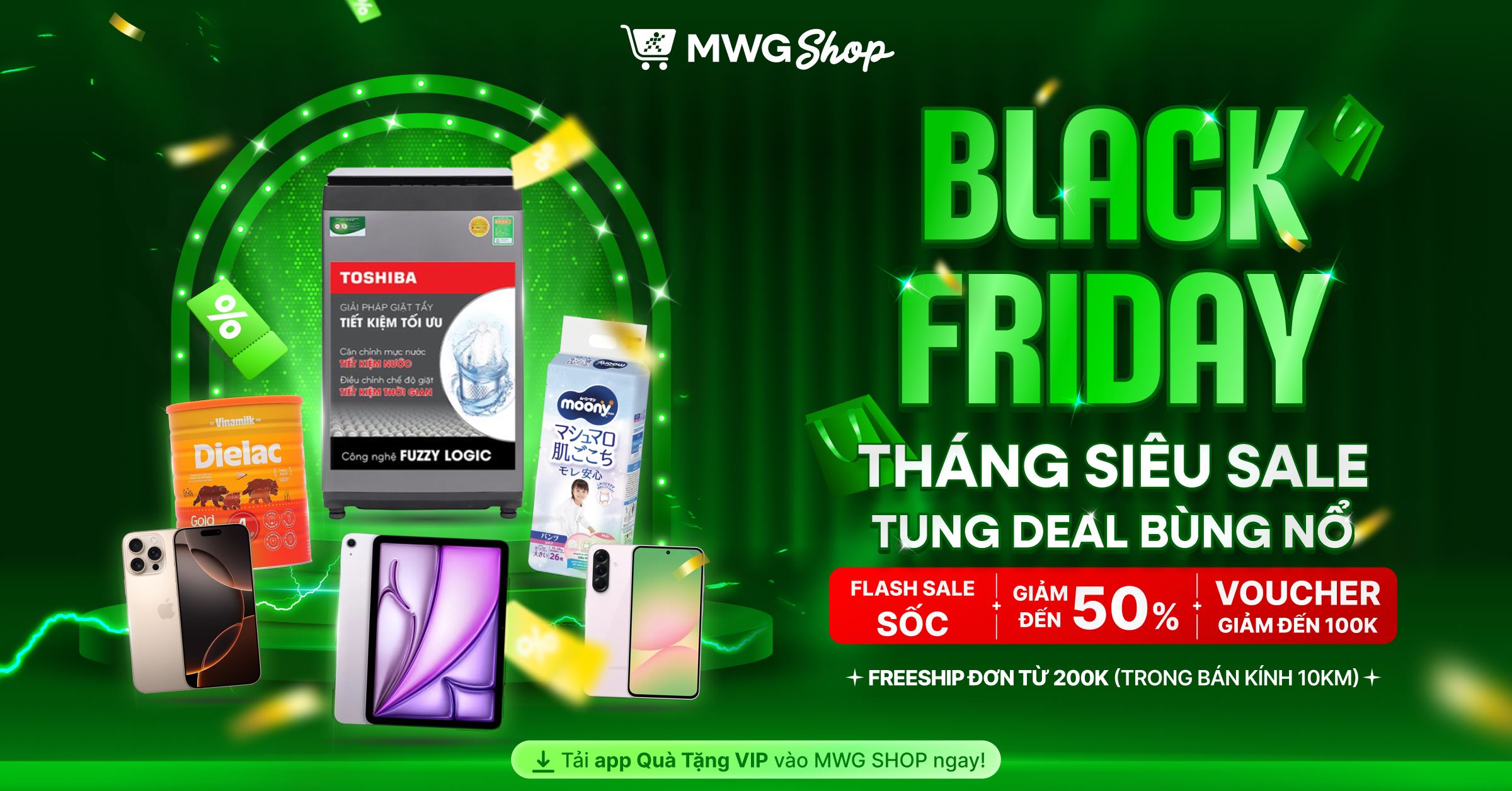MWG SHOP - BLACK FRIDAY - THÁNG SIÊU SALE - LỊCH SALE THÁNG 11 - KHAI MÀN MÙA MUA SẮM LỚN NHẤT NĂM