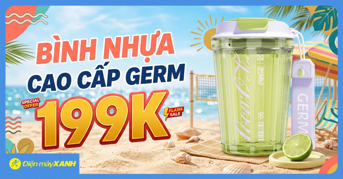 Săn ưu đãi siêu hot: Sở hữu liền tay chiếc bình đựng nước nhựa cao cấp Germ cực kỳ an toàn với mức giá sốc chỉ 199K nhé