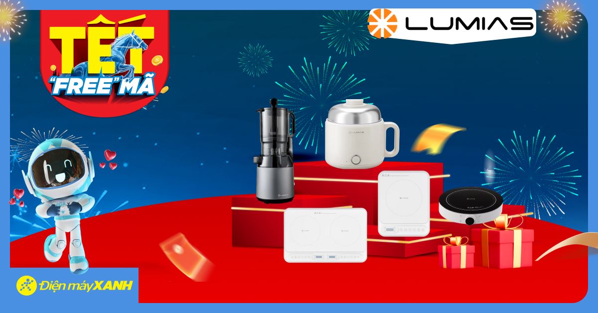 Chọn Lumias trọn an tâm cho gian bếp: Bếp từ, máy ép chậm giá tốt