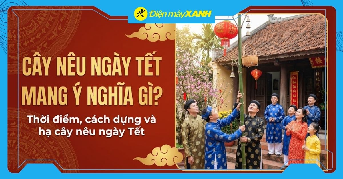Cây nêu ngày Tết mang ý nghĩa gì? Thời điểm, cách dựng và hạ cây nêu ngày Tết