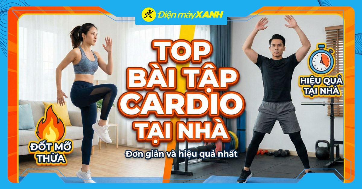Top 27 bài tập cardio tại nhà đốt mỡ thừa đơn giản và hiệu quả nhất