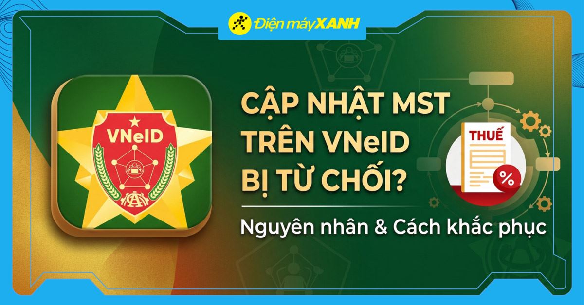 Lỗi cập nhật mã số thuế cá nhân trên VNeID: Nguyên nhân và cách khắc phục khi bị từ chối
