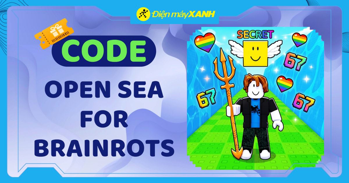 Code Open Sea For Brainrots mới nhất tháng 04/2026, cập nhật liên tục và cách nhập code