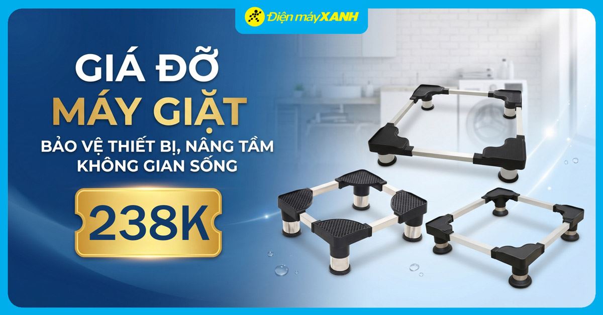 Bảo vệ thiết bị, nâng tầm không gian sống cùng giá đỡ máy giặt siêu tiện ích với mức giá ưu đãi cực sốc chỉ từ 238K