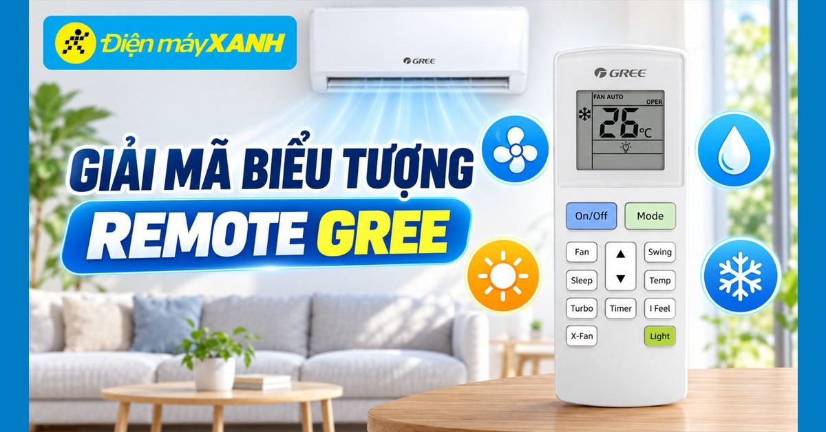 Tìm hiểu các biểu tượng trên điều khiển điều hòa Gree chi tiết