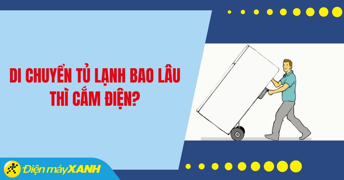 Di chuyển tủ lạnh bao lâu thì cắm điện? Cách di chuyển tủ lạnh an toàn