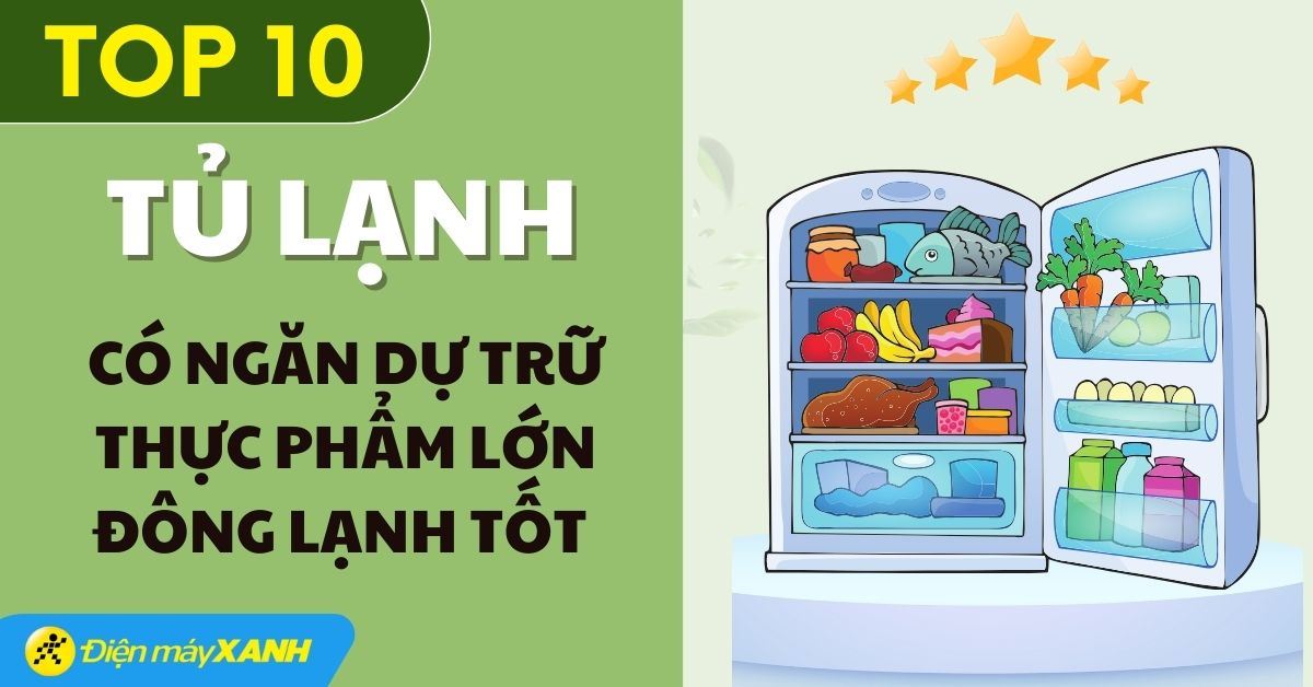 Top 10 tủ lạnh có ngăn dự trữ thực phẩm lớn đông lạnh tốt dịp Tết