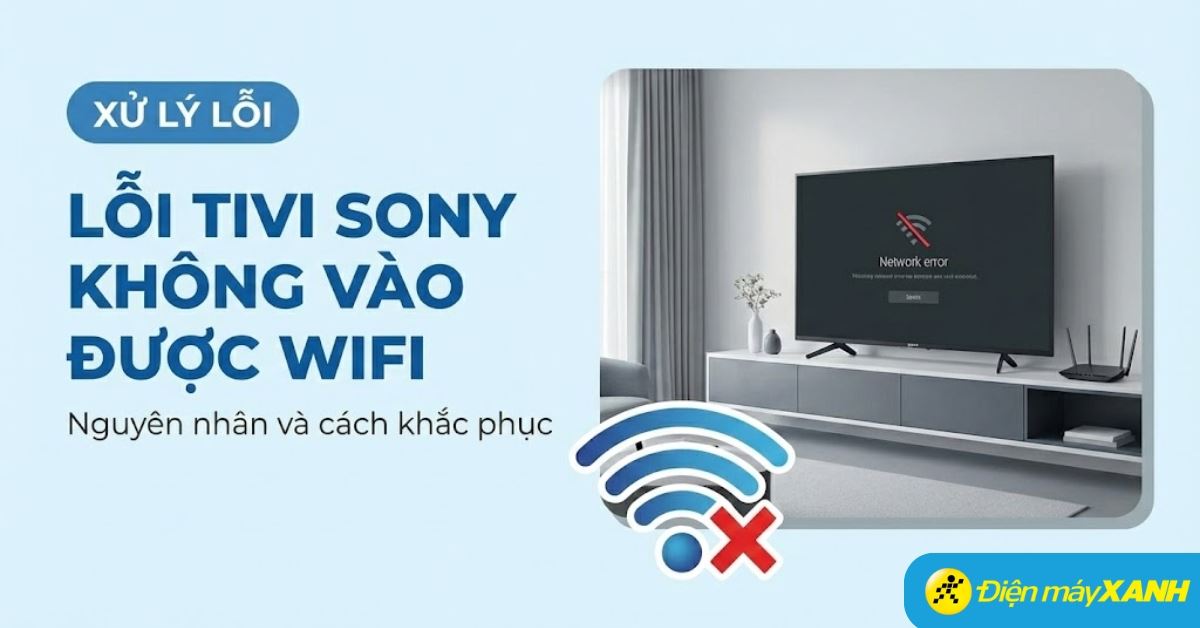 Lỗi tivi Sony không vào được Wifi - Nguyên nhân và cách khắc phục