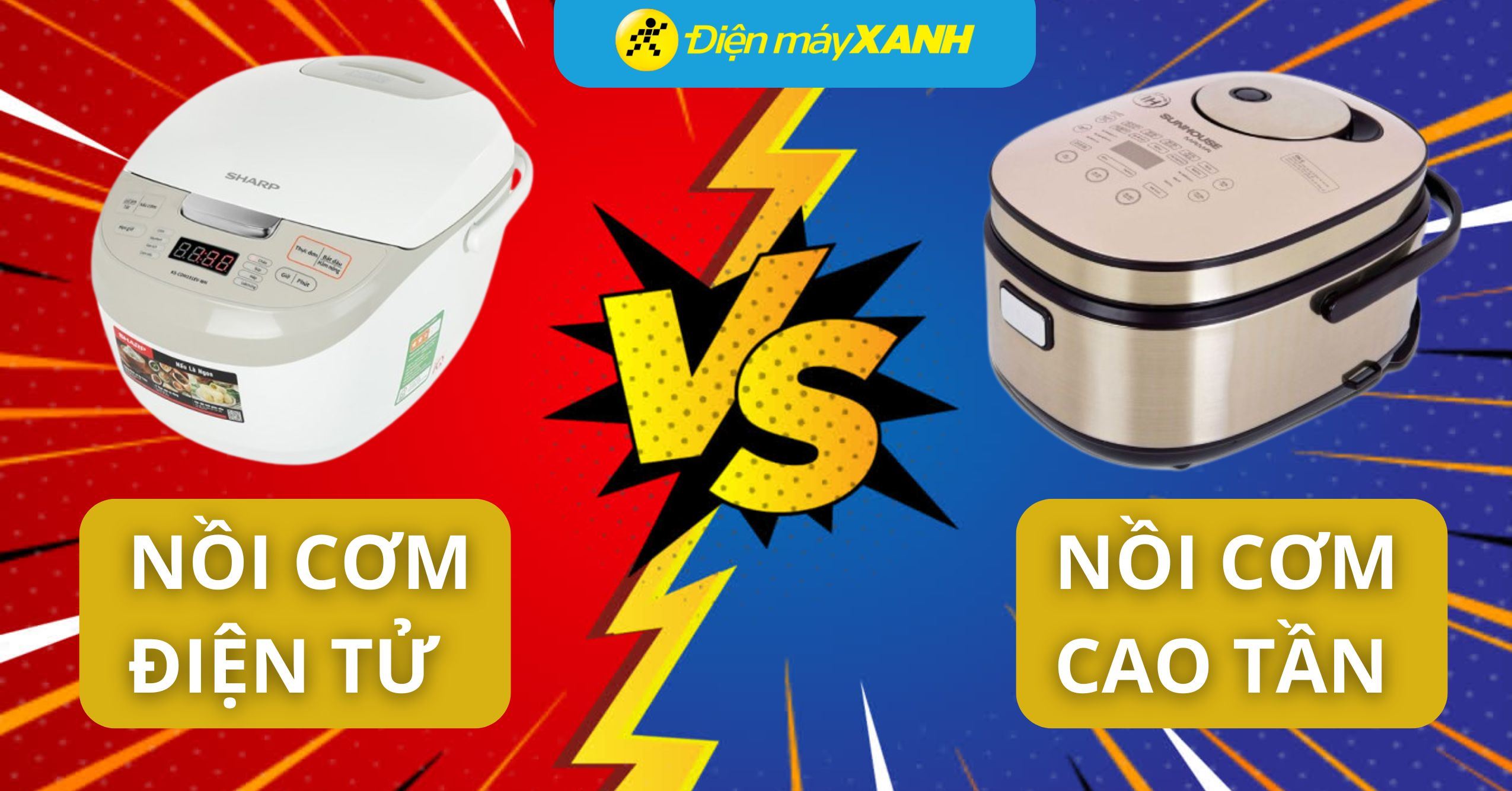 So sánh nồi cơm điện tử và nồi cơm điện cao tần - Mua loại nào tốt hơn?