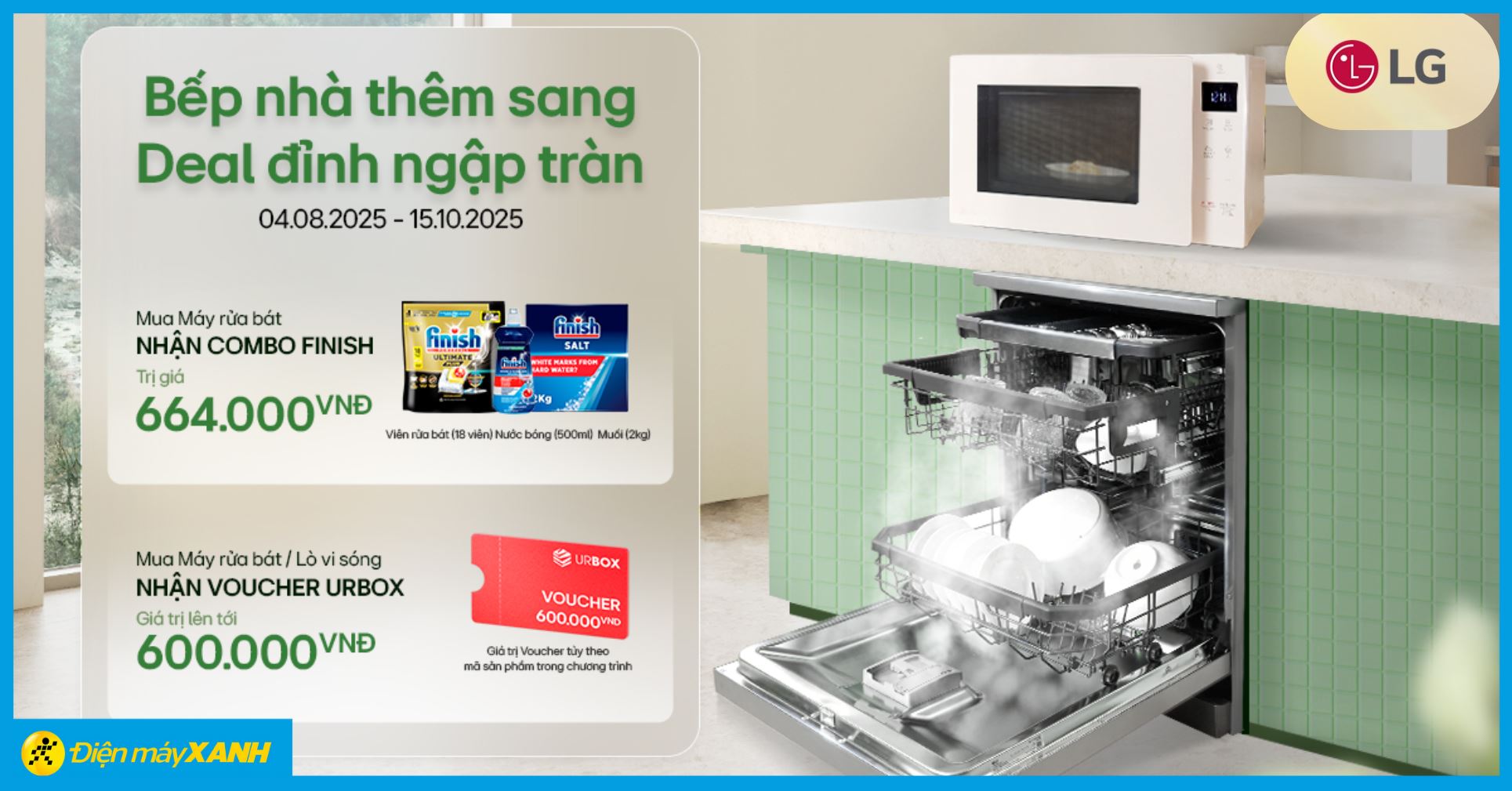 Bếp Nhà Thêm Sang, Deal Đỉnh Ngập Tràn: Sắm đồ gia dụng LG, nhận quà cực chất. Ưu đãi hấp dẫn duy nhất tháng 10/2025!