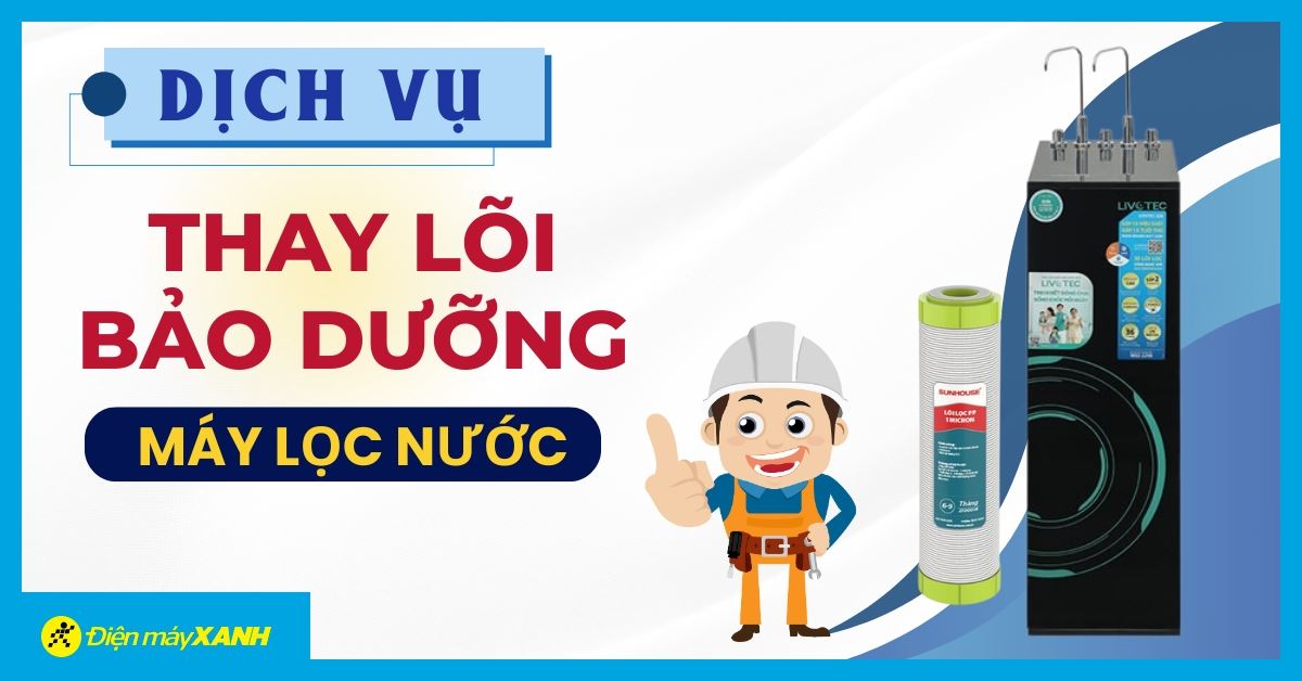 Gói dịch vụ thay lõi và bảo dưỡng máy lọc định kỳ