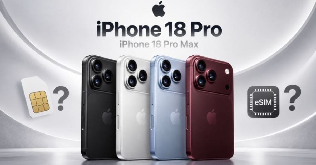 iPhone 18 Pro và 18 Pro Max có khe SIM, hỗ trợ eSIM không?