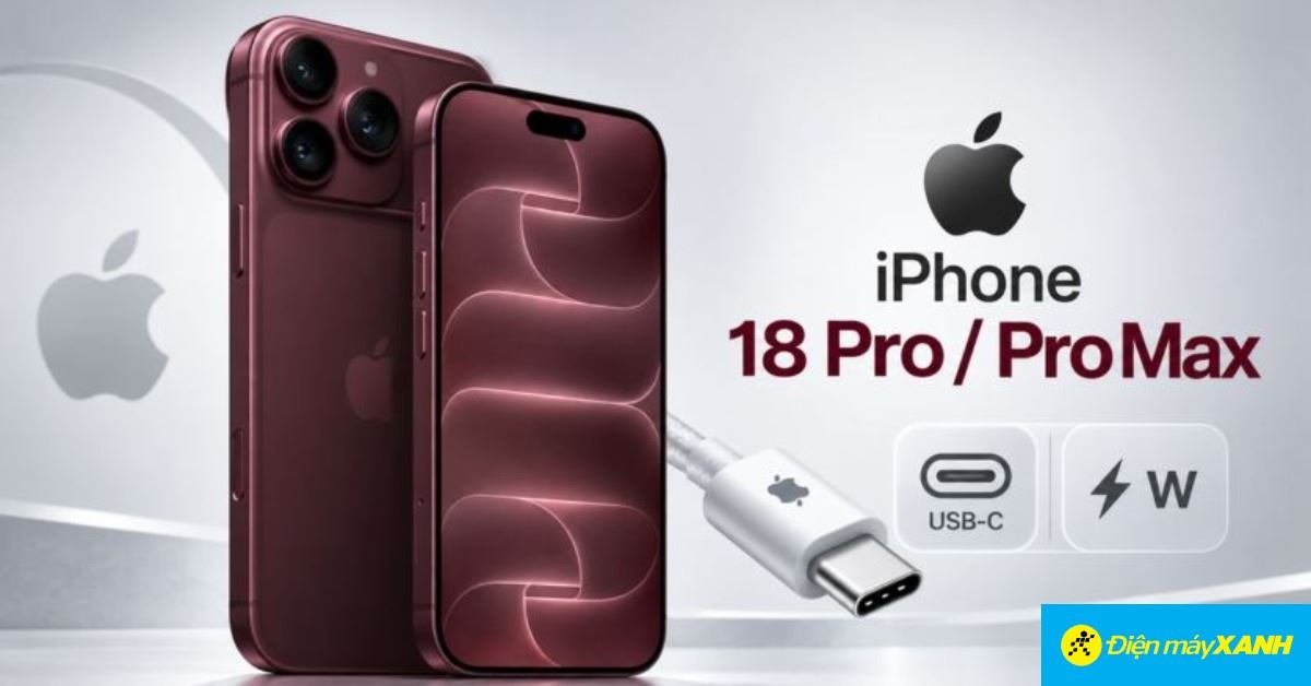 iPhone 18 Pro series dùng cổng sạc gì? Sạc nhanh bao nhiêu W?