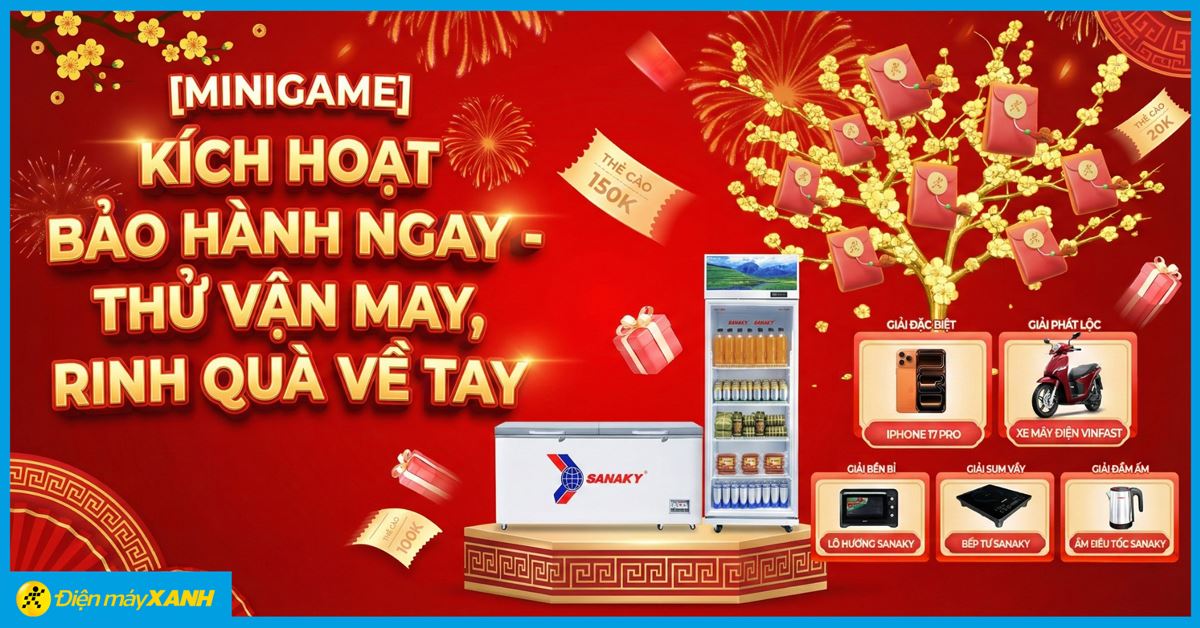 Kích hoạt bảo hành Sanaky ngay - Thử vận may rinh iPhone 17 Pro, xe VinFast