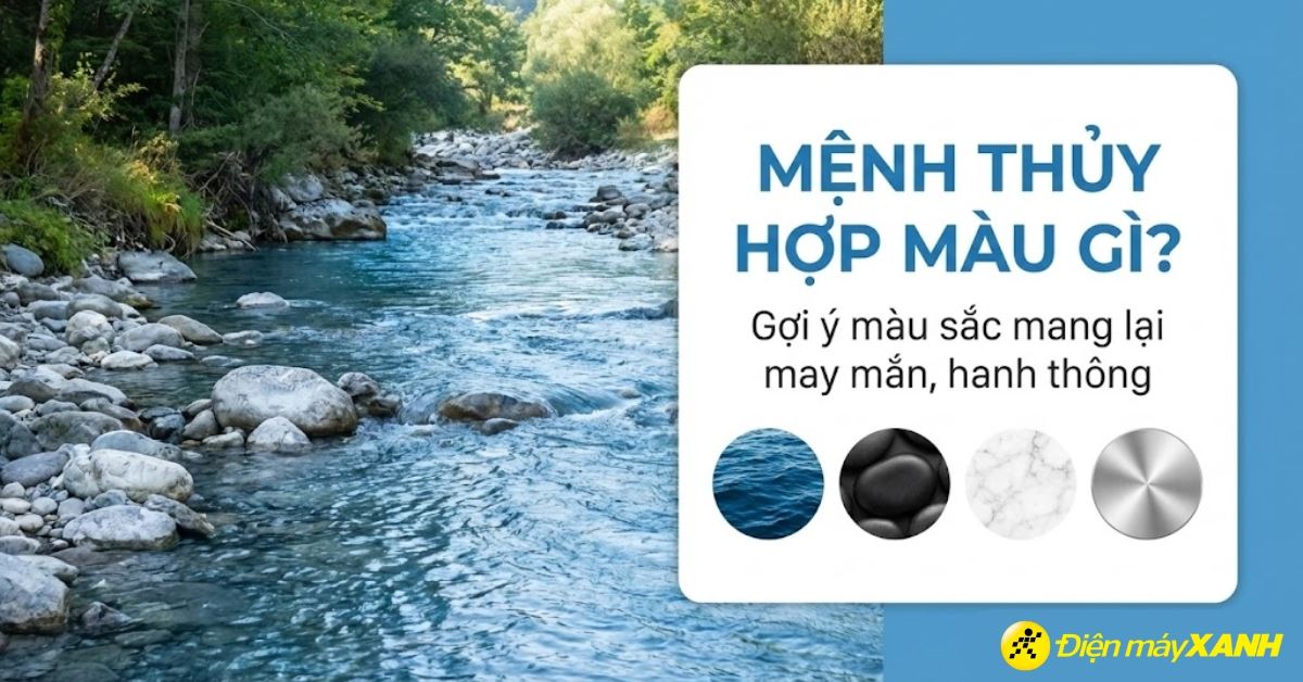 Mệnh Thủy hợp màu gì? Kỵ màu gì? Lưu ý khi chọn đồ gia dụng, công nghệ