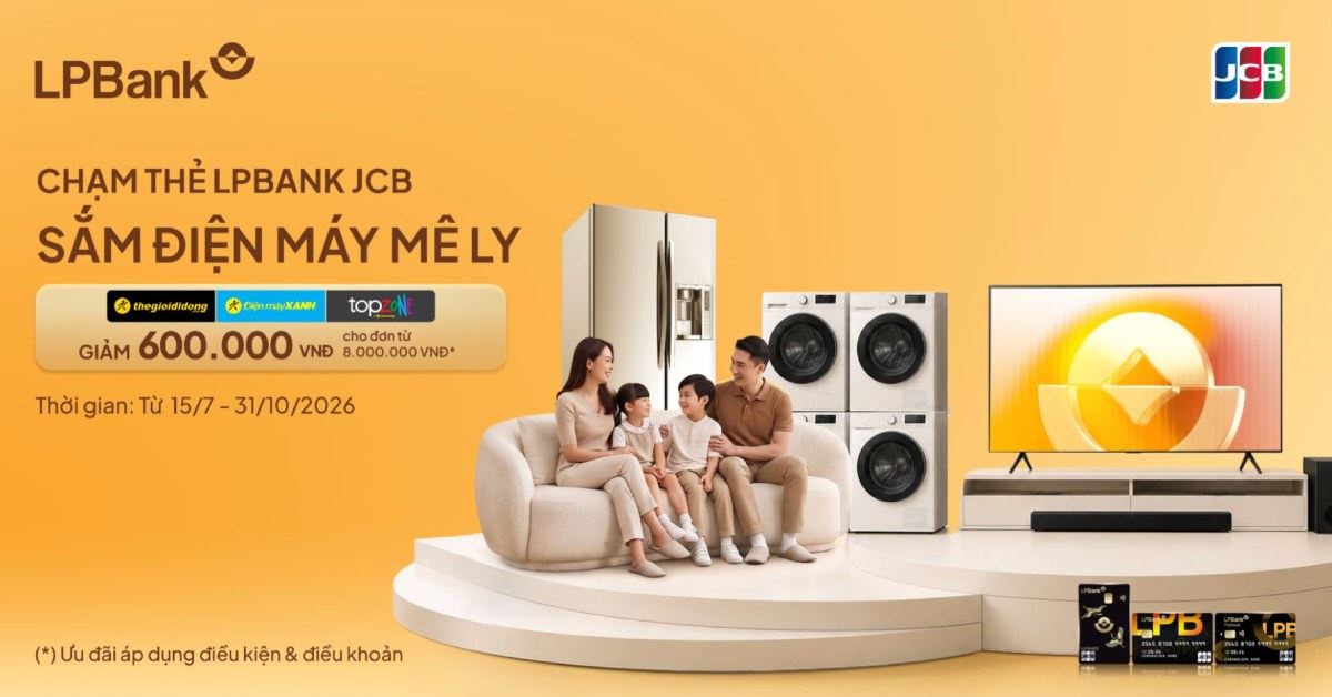 Thanh toán qua thẻ tín dụng LPBank JCB giảm đến 600.000Đ
