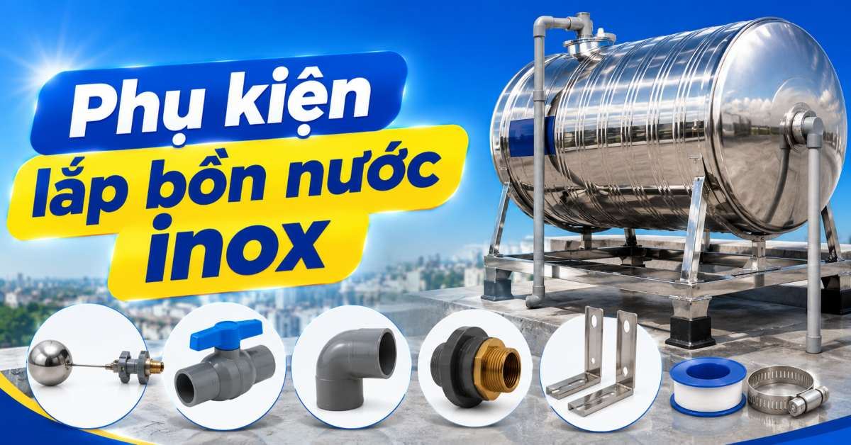 Phụ kiện lắp bồn nước inox. Giải pháp cho hệ thống nước gia đình
