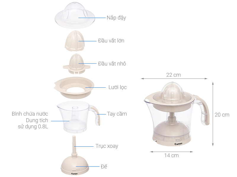 Máy vắt cam Rapido ROJ-40C