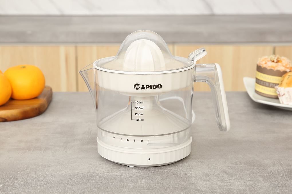 Máy vắt cam Rapido ROJ-40D Màu Trắng - Kem