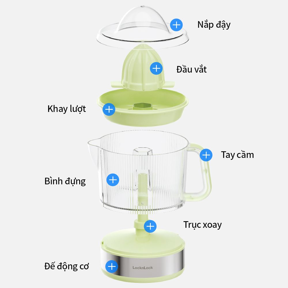 Máy vắt cam Lock&Lock 40W EJJ244LGRN Màu Xanh lá