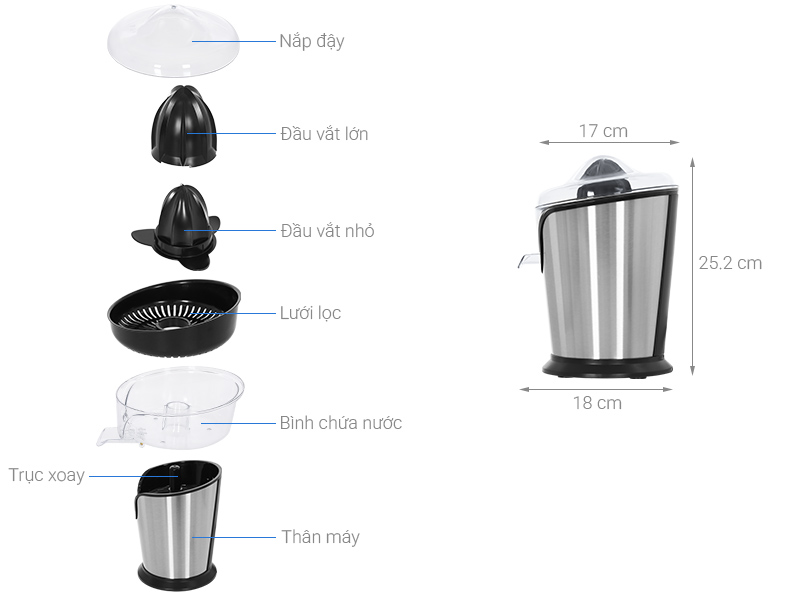 Máy vắt cam Hafele 100W GS-401