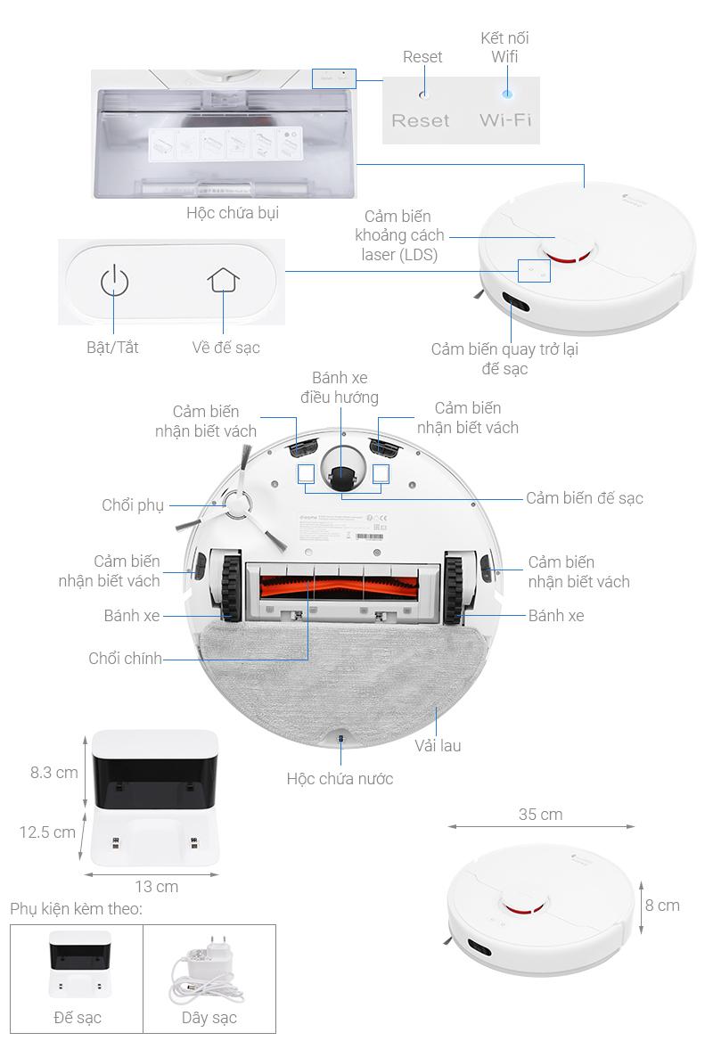Robot hút bụi lau nhà Dreame F9 Pro