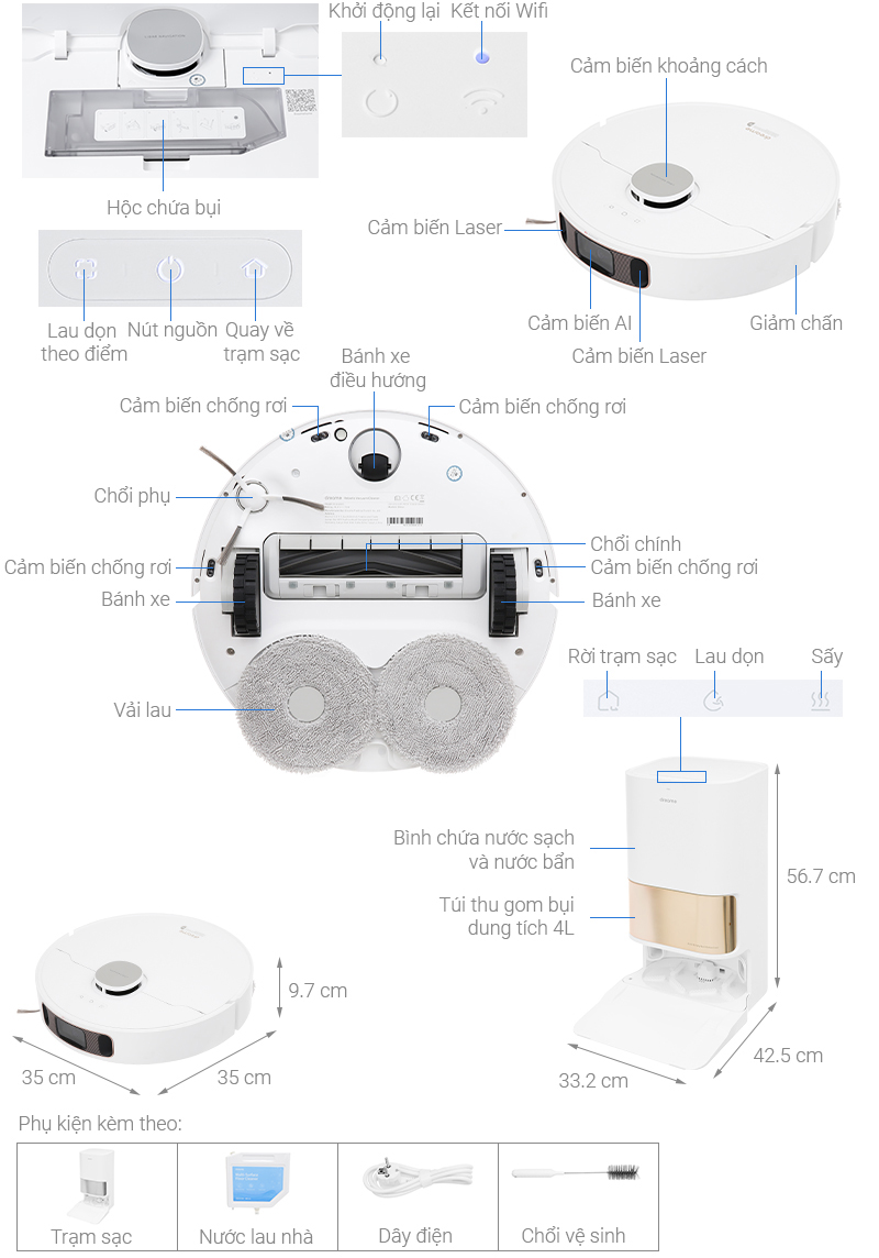 Robot hút bụi lau nhà Dreame L10S Ultra SE