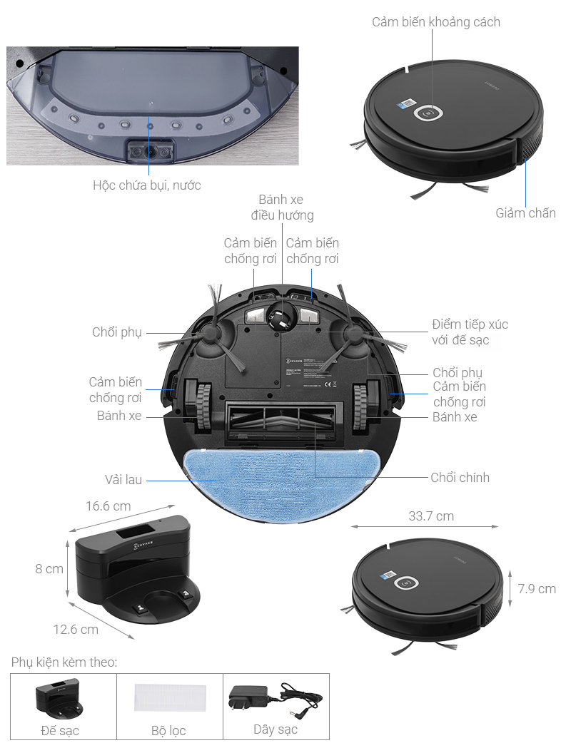 Robot hút bụi lau nhà Ecovacs U2 Pro