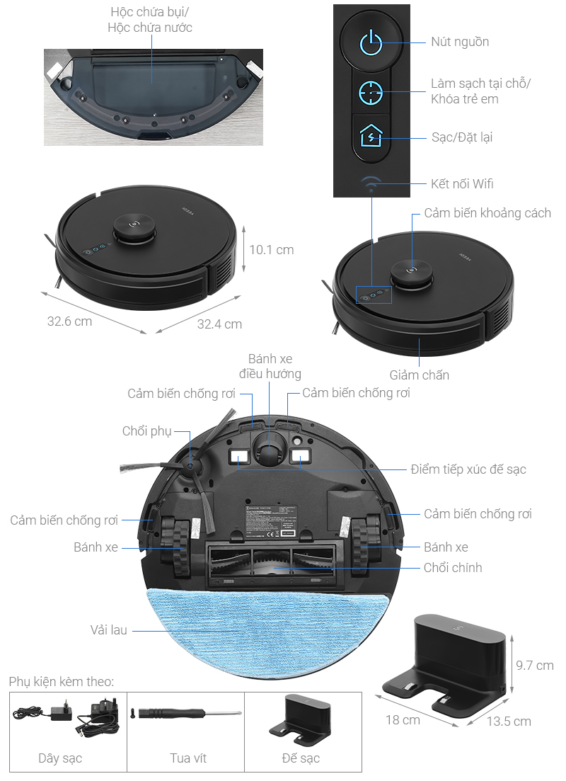 Robot hút bụi lau nhà Ecovacs Y1 PRO