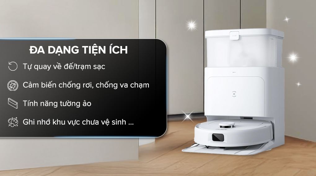 Robot hút bụi lau nhà Ecovacs N30 PRO OMNI - Tiện ích