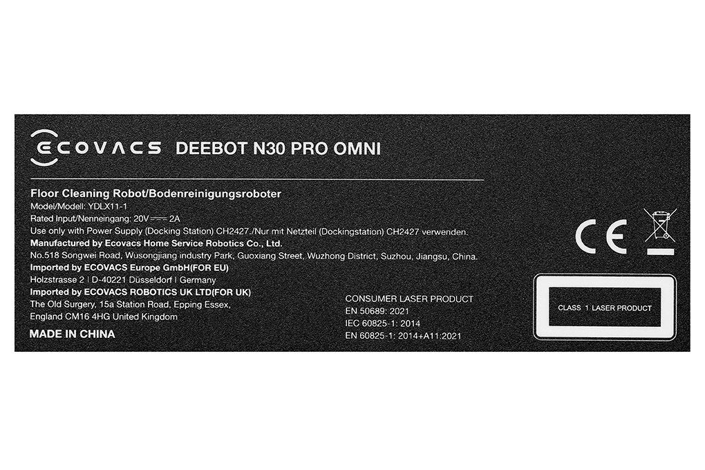 Robot hút bụi lau nhà Ecovacs Deebot N30 PRO OMNI Màu Trắng