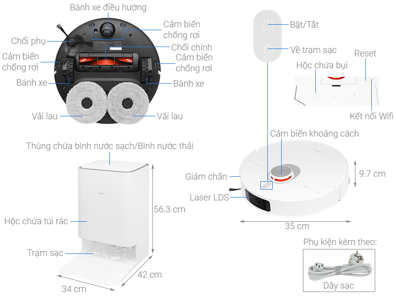 Robot hút bụi lau nhà Xiaomi X20 Pro