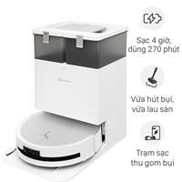 Robot hút bụi lau nhà Ecovacs X8 PRO OMNI - Trắng