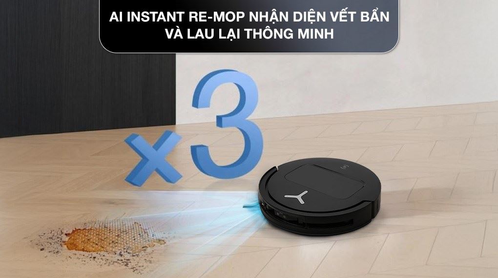 Robot hút bụi lau nhà Ecovacs Deebot T50 Pro OMNI - Đen - AI Instan Re-Mop